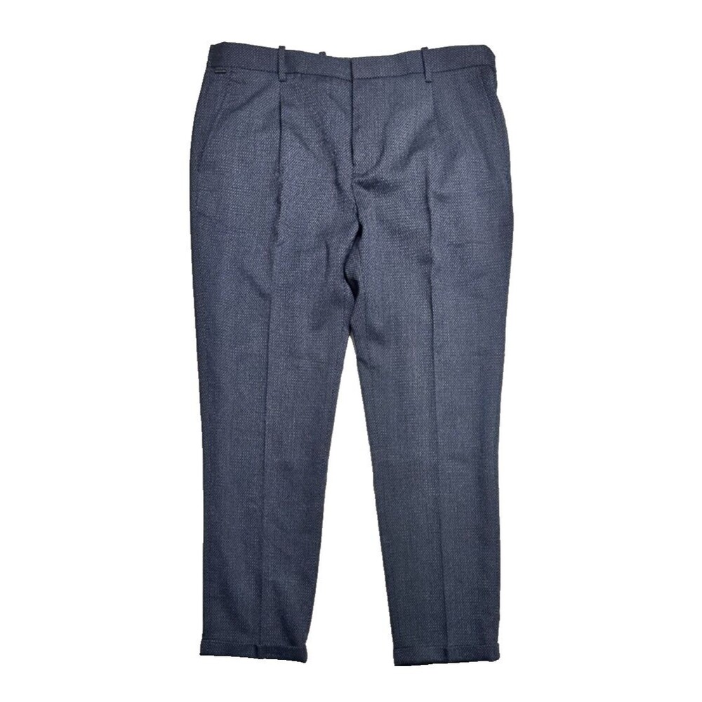 Scotch & Soda Blake Mens Dress Pants Blue Textured Stretch Size 36x32